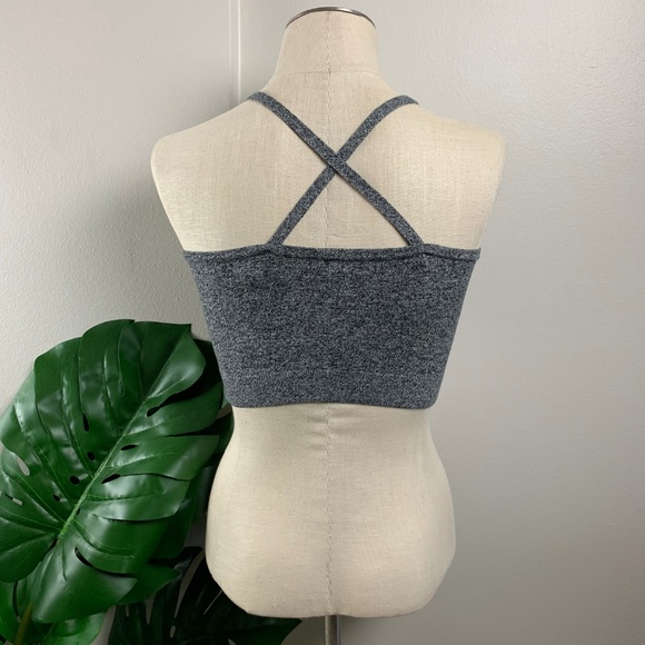 Gray Sweathart Knit Crop Top, size M - Picture 2 of 4